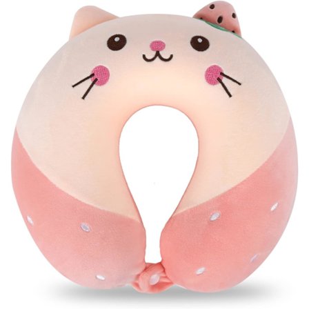 Pink Cat Travel Kudde Nackkudde 30*30cm Söt Memory Foam Neck