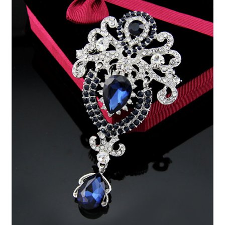 Blå krystallknapper Brosje, Skjorteknapper Knapper, Sikkerhetsbrosje, Pr