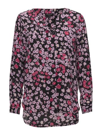 Slfdynella Aop Ls Shirt B Pink Selected Femme