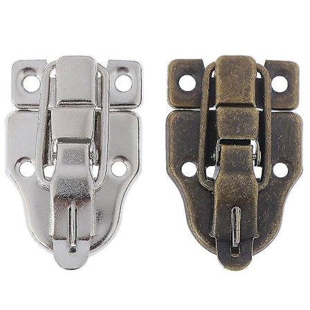 Smykkekisteboks Antik Metal Spænde Kuffert Sag Toggle Lås Hasp (bronze+sølv2stk)