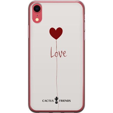 Yhteensopiva Puhelinkuori Apple Apple iPhone XR Cactus and Friends - Love Balloon Minimal