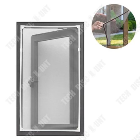 Moustiquaire - TD - 150x200cm - Anti-mygre - PVC - Magnetisk beslag