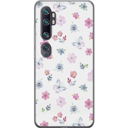 Mobilskal till Xiaomi Mi Note 10 med Blommor och fjärillar