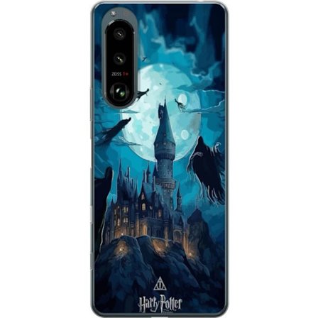 Yhteensopiva Puhelinkuori Sony Sony Xperia 5 III Maaginen fantasiakuvaus, jossa linna kuunvalossa ja leijuvat olentot, pimeä satuilmapiiri noitataite