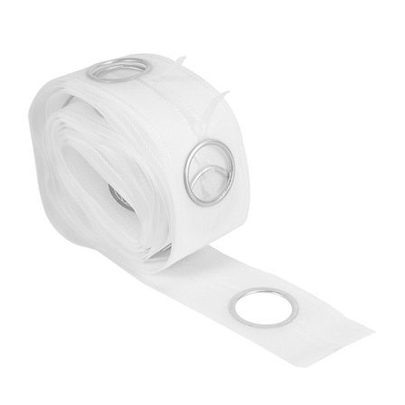 5 m gardinbånd med 40 ringe, tilbehør, syning, sølvfarvede gardiner, persienner, nyt