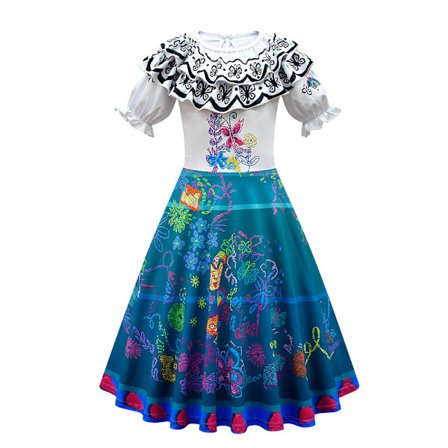 Barn Mirabel Madrigal Kostym Cosplay Party Princess Dress 130cm 130cm