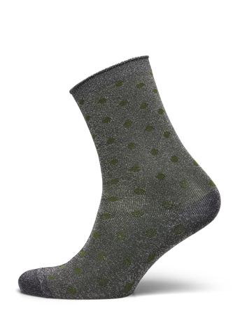 Donna Glitter Socks Lingerie Socks Regular Socks Grön Mp Denmark