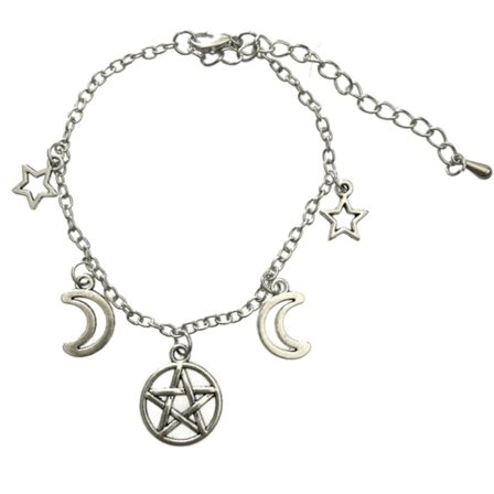Bracelet - Pentagram - Stars - Crescent Moon