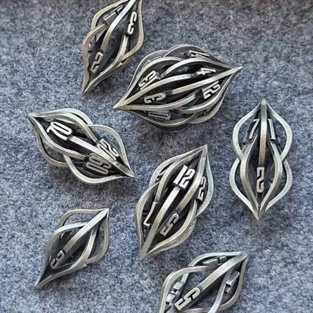 DND Dungeons and Dragons Tärningssats, 7PCS/Set D&D Tärningar, ZHOORQI Po