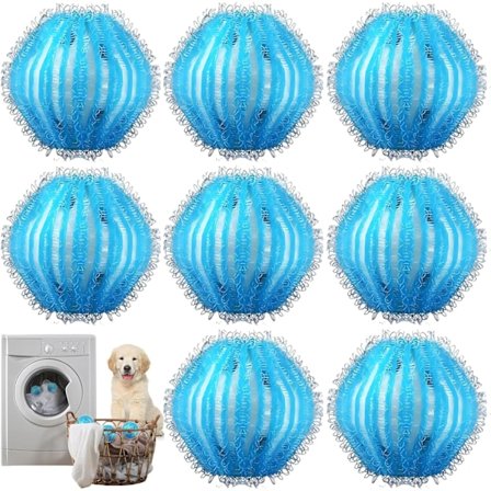 Anti-hår Tvättmaskin, 8 st Återanvändbara Anti-hår Tvättmaskin Bollar, R