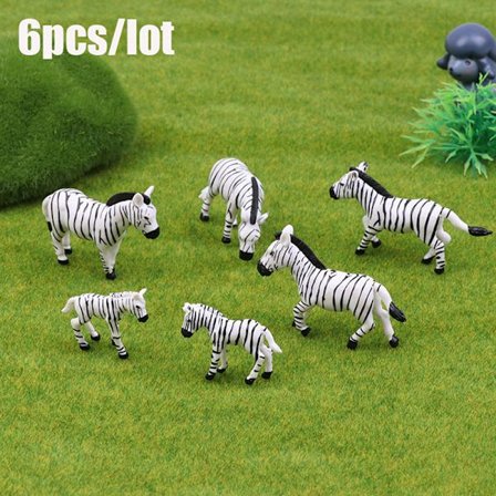 6:a/ Set Mini Zebra Micro Landskap Hem Trädgårdsdekoration