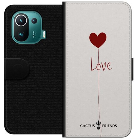 Kompatibelt Plånboksfodral till Xiaomi Xiaomi Mi 11 Pro Cactus and Friends - Love Balloon Minimal