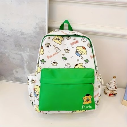 Sanrio Serie Hello Kitty, Pompompurin, Kuromi Rygsæk Rejsetaske Bagagetaske, Polyestermateriale, High-End og Stilfuld, Moderigtig og Ve[D]