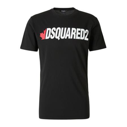 Dsquared2 Printed Logo T-Shirt Sort, Herre T-shirts