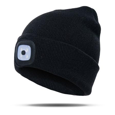 Hatt med LED-lys USB - Svart Svart black Voksenversjon