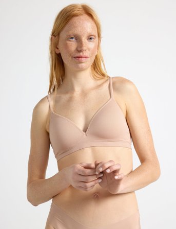 Lindex Bra Soft Seamless Petite - Beige - A x 70