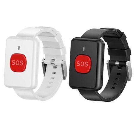 Personsökare för äldre som bor ensamma, enknapps nödlarm fjärrkontroll personsökare för äldre, trådlös knapp i klockstil SO