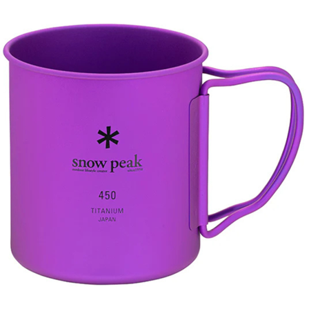 Snow Peak Titanium Single Wall 450 Mug Purple