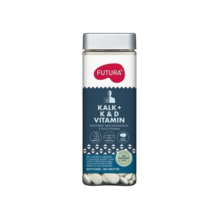 Futura Kalk + K & D vitamin 300 stk, Helse & Madvarer, Mineraler, Kalk