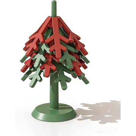 Juletræs Bordskånersæt med Holder - 4 Varmebestandige Silikone Dækkeservietter til Drikkevarer & Varme Gryder, Julepynt