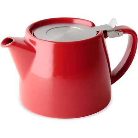 Stump Tekanne med Lokk og Sil, 620 ml, Hvit