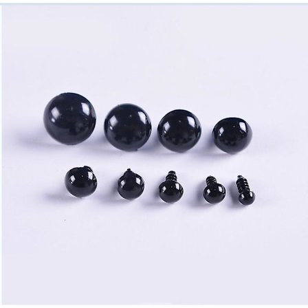 100 kpl ruskeat muoviset turvasilmät DIY-ompelutarvikkeet nallekarhuille täytetyille eläimille nallepehmon valmistukseen 12 mm