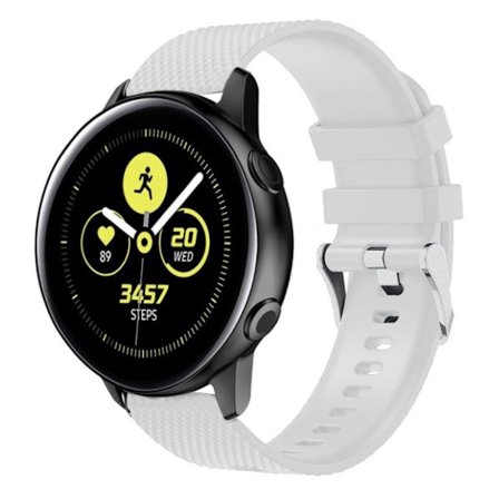 Samsung Galaxy Watch Active silikoninen kellonauha - Valkoinen