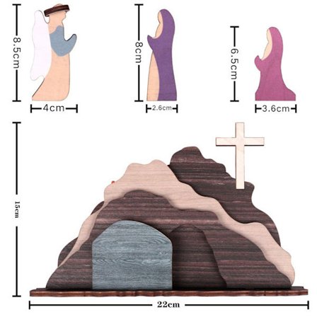 Påske Scene Ornamenter Cross Resurrection Påske Resurrection