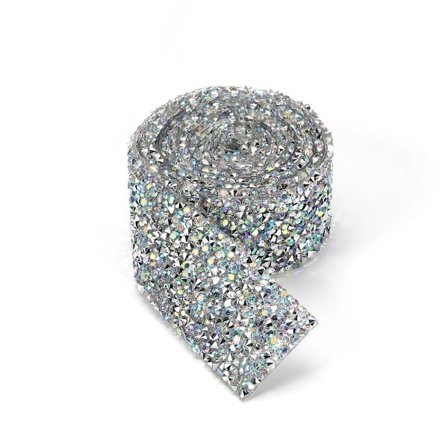 Rhinestone Trim Kristall Tejp MULTICOLOR 30MM BREDD 30MM BREDD