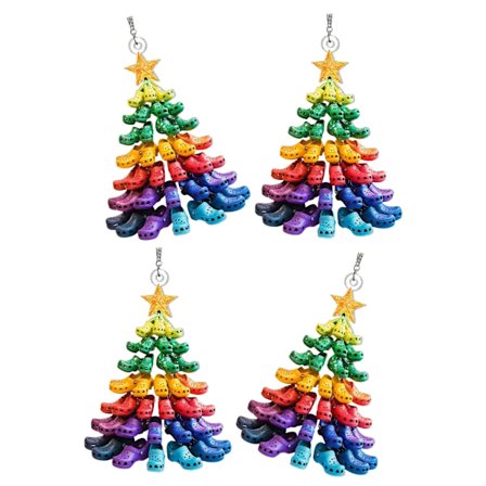 Okrossbara Julgranskulor 4-pack Akryl Julgransdekorationer Set