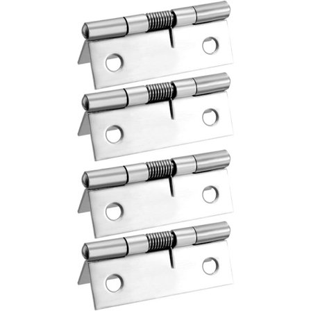 Selvlukkende Fjærhengsler i Børstet Rustfritt Stål DIY Jernvare for Dørskap, Liten Boks 2" * 0.77" (L*B) Sølv, 4 stk