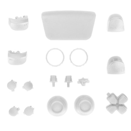 PS5 Kontroller Erstatningsknapp Reparasjonssett L2 R2 Fullt Sett Hvit