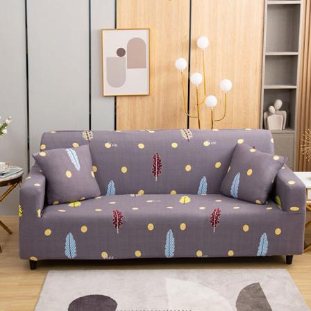 Tyg soffa Överdrag Kombination Imperial Concubine Single Cover Cover Style Elastic Milk Silk Cover Maple Leaf Single seat: 90-140cm