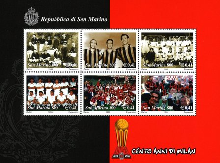 San Marino 1999 - AC Milan - Postfrisk miniark