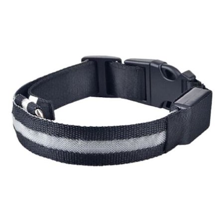 XL Størrelse USB Oppladbart LED Hundehalsbånd Nylon Glød Blinkende Lys Sikkerhet