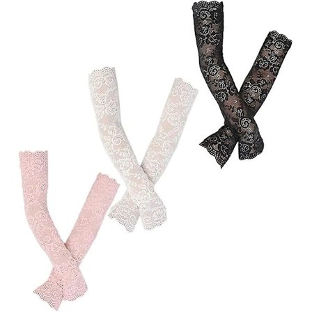 3 par kvinder piger sommer UV-beskyttelse armærmer hæklede blomster blonde varmere gave