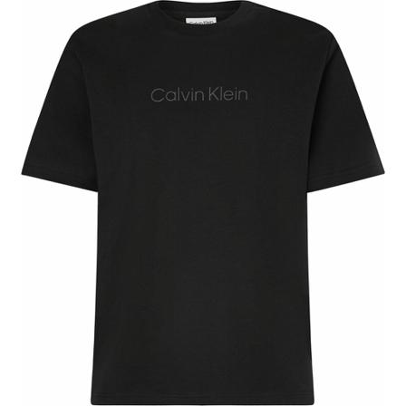 Calvin Klein, T-Shirt Modern Front Logo Zwart, Heren, Maat:2XL,Katoen