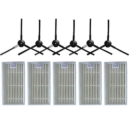 Sivuharjasuodatin Lidl SSR 3000 A1 robotti-imurille, kulmaharjat, suodattimien vaihto, puhdistustyökalu