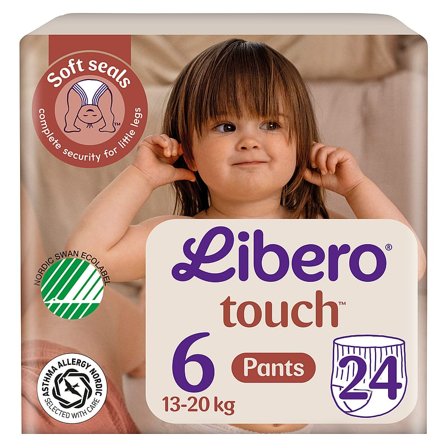 Libero Touch Bukseble Str. 6, 13-20 kg - 24 stk, Børn & Forældre, Bleer, Engangsbleer