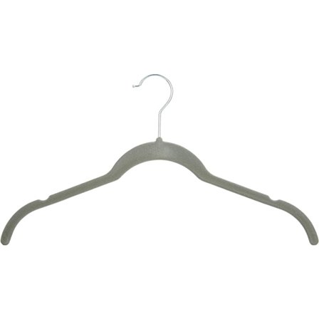 Basics 10-pack sammetsklädhängare, grå