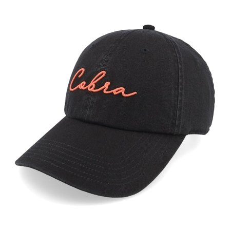 Cobra - Musta unconstructed Lippis - Sunset Script Black Dad Cap @ Hatstore
