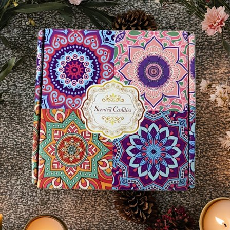 4 stk. duftende sojalyse-sæt (4 tilfældige dufte: Jasmin, sandeltræ, lavendel, rose) - Perfekt til yoga, meditation, - Perfekt julegave, [YJD]