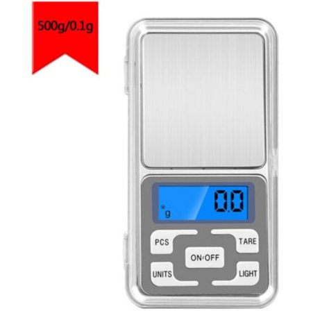 Elektronisk vekt, lommevekt, 500g/0.1g Mini digital lommevekt for smykker/te/gjær/kaffe kjøkken gram (500g/0.1g)