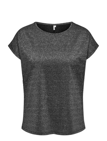 Carmoster Glitter S/S Top Jrs Noos Black ONLY Carmakoma