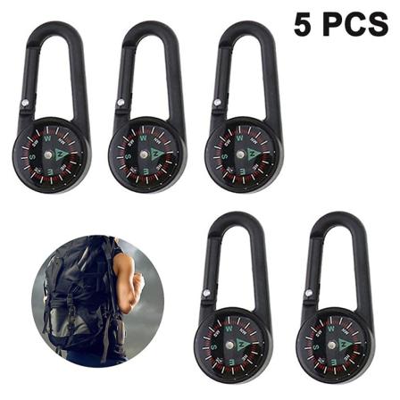 Plastkompassklämma, Campingtillbehör, 5-pack