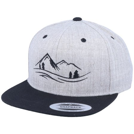 Wild Spirit - Cinza Boné - Nature Lines Heather Grey Snapback @ Hatstore