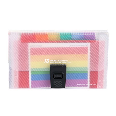 1st 13-facksmapp Kontor Expanderande Fil Färgstark A6 Filorganisatör Dokumentväska