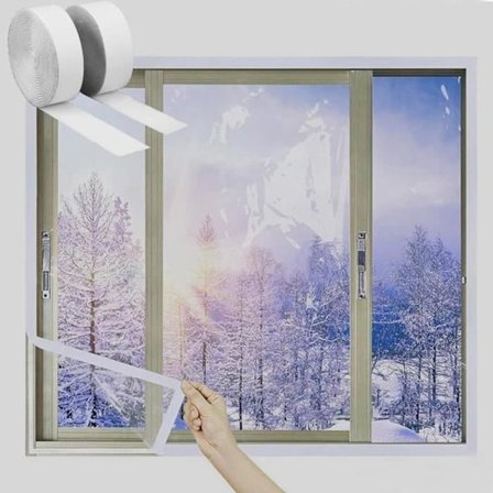 Isolerende vinduesfilm, Varmebestandigt interiør, Isoleringssæt til franske døre, Transparent isolerende film til beskyttelse