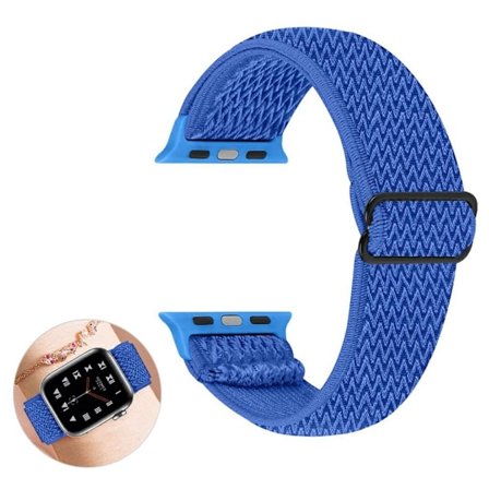 Apple Watch 42mm - 44mm nylon design klockarmband - Blå
