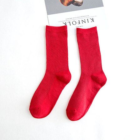 Färgglada strumpor Tunna bomullsstrumpor Mjuka Andningsbara Hög Elastiska Strumpor för Vuxen Barn